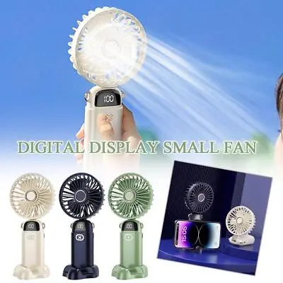 Hand-held Fan Portable Folding Desk Fan Cooler Cooling USB Rechargeable GR • £10.71