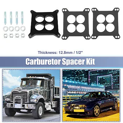 Carb Spacers 1/2  Tall Ported Phenolic Carburetor Spacer 4BBL For Chevy Kit • $23.49