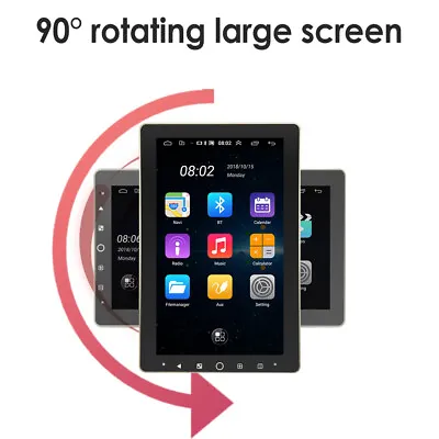 Rotatable 10.1'' Android 9 Touch Screen Car Stereo Radio GPS Wifi Double 2DIN • $112.85