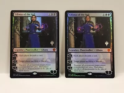 1x FOIL Liliana Of The Veil (Promo) NM Dominaria United (DMU) Magic MtG • $15.95