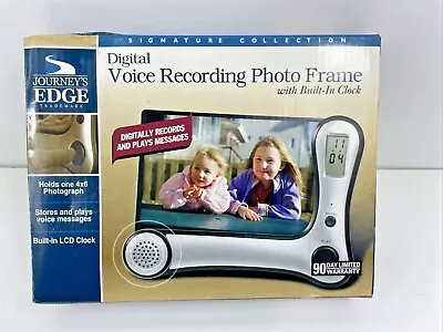 Journeys Edge Digital Voice Recording Photo Frame W/ Built In Clock (open Box) • $14.40