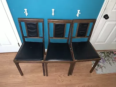 Vintage Folding Chairs Set Of 3 Leg O Matic Mid Century Modern Game Night RV • $180