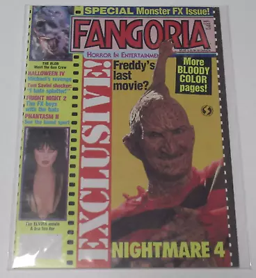 Fangoria Horror Magazine #77 1988 Nightmare On Elm Street 4 Elvira The Blob • $25