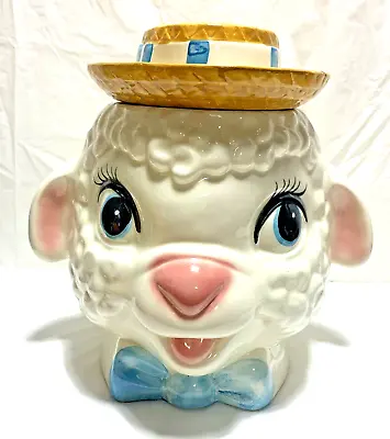 Vintage ~ Metiox Poppytrail Lamb Head ~ Large Cookie Jar • $129.99