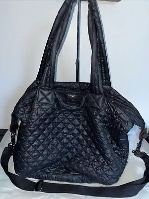 MZ Sutton Deluxe Black Quilted Pattern Large Bag • $170