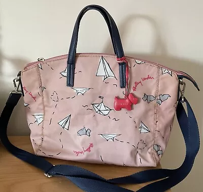 Radley Plane Sailing - Multi Way Pink Oilcloth Tote Handbag • £11.50