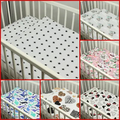 3 Pc  Bedding Set Nursery Baby Cotton Covers +fitted Sheet For Cot 60x120 70x140 • £6.49