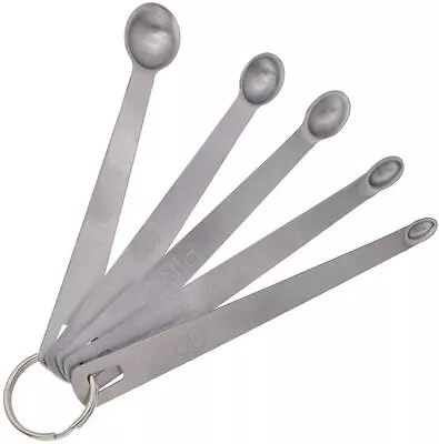 5X Mini Stainless Steel Measuring Spoons Set Baking Cooking Tool Kitchen Utensil • $3.56