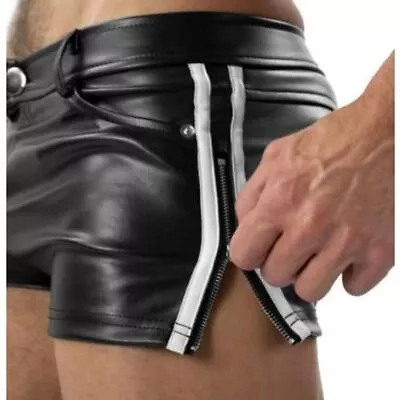 Leather Shorts Men Party Shorts Gay Style Shorts For Summer Wear • $89.99