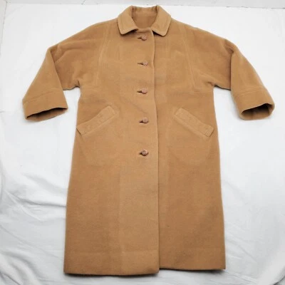 $84.99 • Buy VTG Bullocks Wilshire Sportswear 100% Camel Hair Womens Sz L Union Made Coat