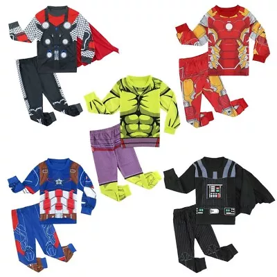 $14.48 • Buy Kid Boy Hulk Pajamas Sets Toddler Thor Iron Man Sleepwear Children The Avengers