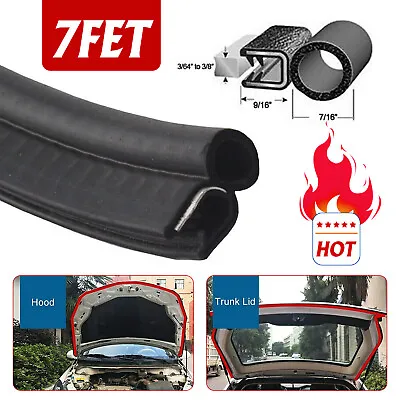 7ft/84'' Door/Trunk Lock Window Anti-Noise/Rub Rubber Seal Edge Trim Defend Car • $113.44