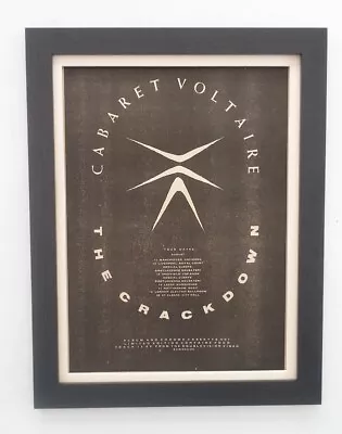 CABARET VOLTAIRE*Crackdown Tour*1983*ORIGINAL*POSTER*AD*FRAMED*FAST SHIPPING • $86.97