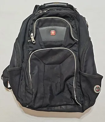 Swiss Gear Black Multi Pocket Laptop Computer Airflow Cushioned Backpack • $38