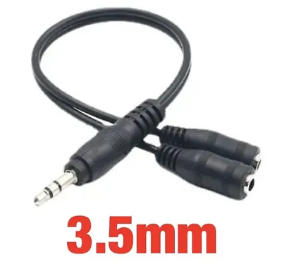 3.5mm Headphone Aux Stereo Y Splitter Double Adapter Jack For Ipod Iphone Audio • $3.99