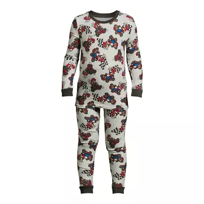 Mario Kart Toddler Boys Snug Fit Hacci Long Sleeve Pajama Set 2-Piece 12 Months • $16.19