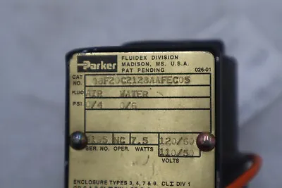 Parker 08f20c2128aafec05 110/120v 0/4 0/6 Psi Air Water Stock K-3573 • $143.99