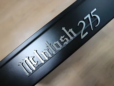 McINTOSH MC275 BLACK+BRUSHED LOGO EMBLEM LABEL BADGE - New Reproduction For DIY • $96