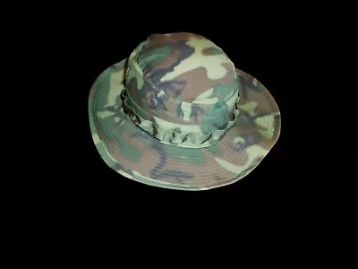 U.s Military Issue Vietnam Jungle Hat Camouflage Boonie Hat Genuine 1968 Surplus • $24.95