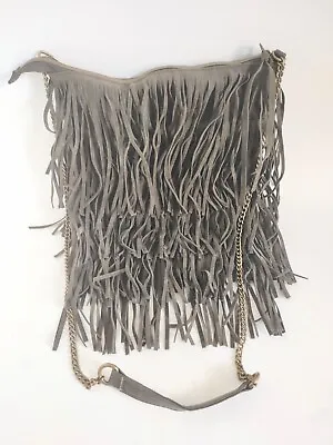 £19.86 • Buy Faux Leather Hippie Hobo Boho Fringe Shoulder Bag Olive Green Crossbody Chain