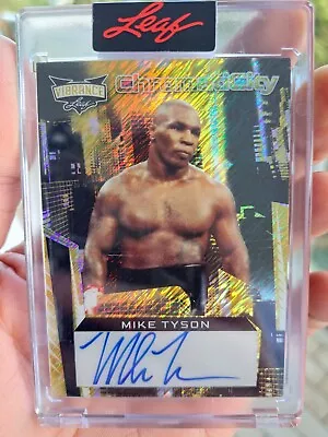 Mike Tyson Gold Auto  1/1  2023 Leaf Vibrance • $325.55