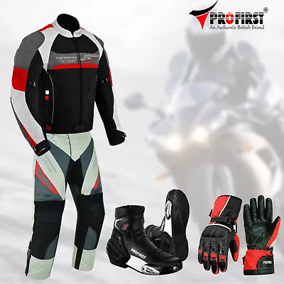 Motorcycle Riding Waterproof Suit Motorbike Racing Leather Boots Armoured Suits • $196.44