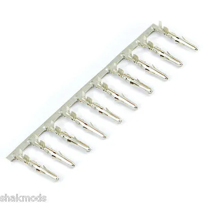 10 Male Molex Pins For PC Connectors Crimp Pins For PC Power Supply Shakmods  • $3.19