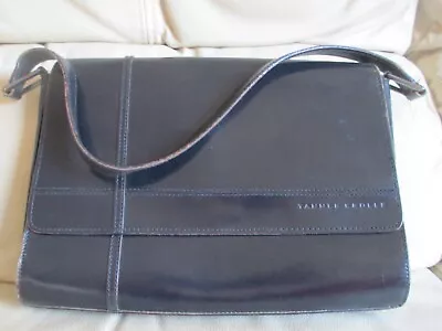 Vintage TANNER KROLLE Small Black Fine Leather Handbag Shoulder Bag • £15