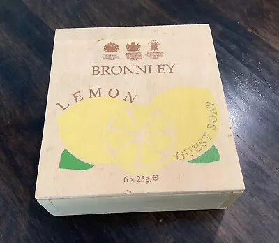 Vintage Bronnley Guest Lemon Soaps In Wood Box Set Of 6 Made In England 25g Each • $39.99