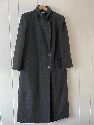 Vintage Forecaster Of Boston Trench Coat Women’s 13/14 Grey 100% Wool Button Up • $76.99