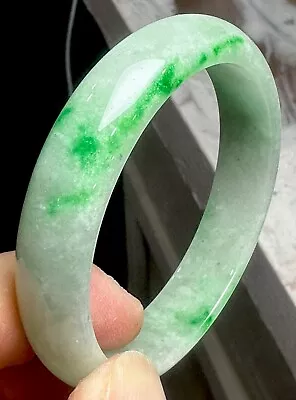 Old High Grade Hand Made Chinese Genuine Green JADE Bangle Bracelet 57.7 Grams • $51