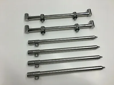 2 & 3 Rod Stainless Steel Buzz Bars & 4 X 30-50 Cm 16mm Goal Post Sticks - Case • £19.99