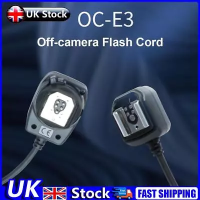 OC-E3 Off Camera Flash Cable Hot Shoe Cord Sync Remote Focus Cable For Canon UK • £16.09