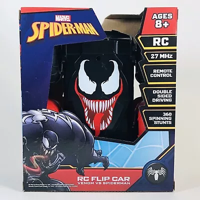 Marvel Spider-Man Venom Vs Spiderman Remote Control RC Flip Car 6” • $10