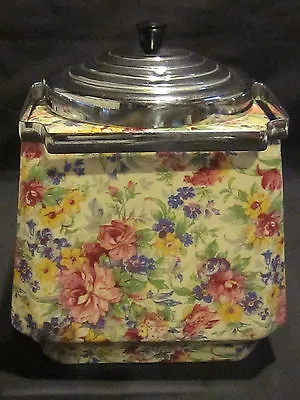 Midwinter Springtime Chintz Biscuit Jar • $249.99