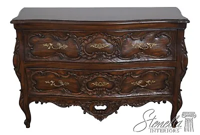 L62616EC: KARGES French Louis XV Style Carved Oak Commode • $2895