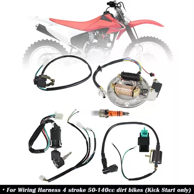 Wiring Harness Loom Ignition Coil CDI Magneto Stator 50-140cc Dirt Pit Bike ATV • $25.95