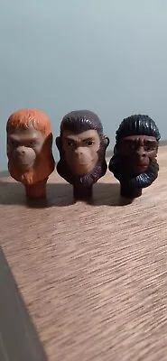 Vintage 1974 Mego Dr Zaius Cornelius & Soldier Heads Planet Of Apes 8  Figures🦍 • $39.99