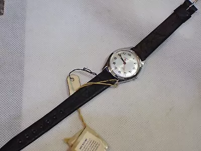 Vintage 11 DP Caravelle 7 Jewel Men's Manual Wind Wristwatch Runs No Crown Stem • $35