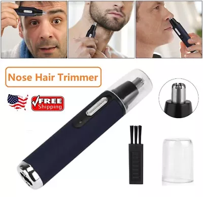 Ear And Nose Hair Trimmer For Men Painless Eyebrow Facial Hair Trimmer Battery • $8.17