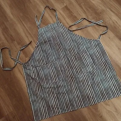 Blue And White Striped Men And Women Apron Cook Chef Barbecue Baking One Size • $9.50