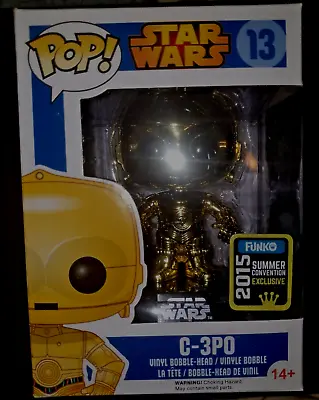 Star Wars C 3PO 13 Pop Vinyl  Chrome Gold Rare 2015 Mint • $107.50