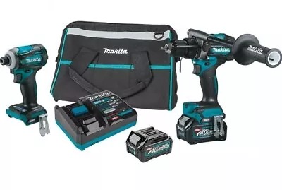 Makita GT200D 40V MAX XGT Brushless Cordless 2 PC Combo Kit W/ 2.5 AH Batteries • $359