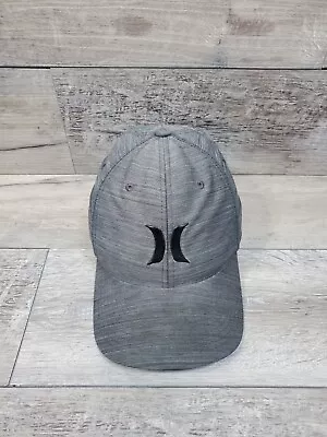 Hurley Icon Yupoong FlexFit Stretch Size S/M Heather Gray & Black Hat Cap ☆ • $6.97