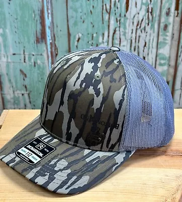 1 New Richardson 112PFP Mossy Oak Bottomland/Charcoal Classic Trucker Cap Hat • $14