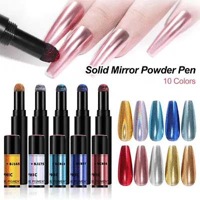 Nail Powder Air Cushion Mirror Magic Laser Powder Pen DIY Art Decoration Acrylic • $7.99