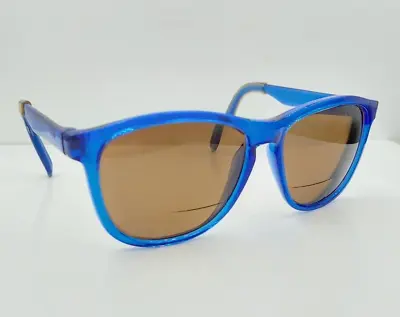 Vintage Bolle 473 Blue Oval Nylon Sunglasses France FRAMES ONLY • $37.40