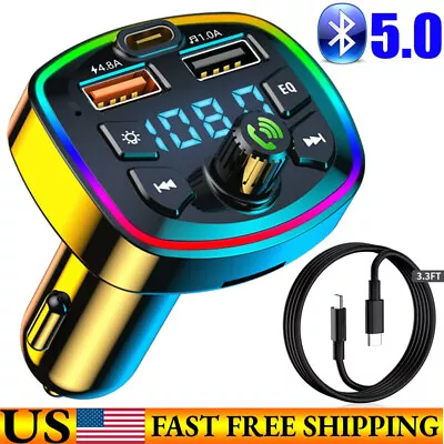 Bluetooth5.0 Car Wireless FM Transmitter Adapter For IPhone 14 13 12Pro Max XR 8 • $12.99