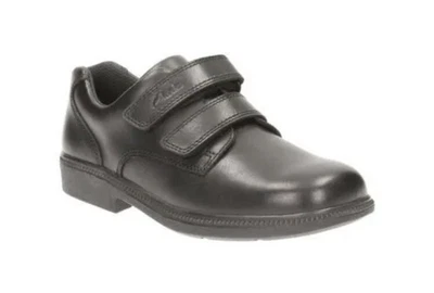 £24.99 • Buy Clarks DEATON GATE Boys Black Leather School Smart Shoes Uk Size 7.5 H EU 25.
