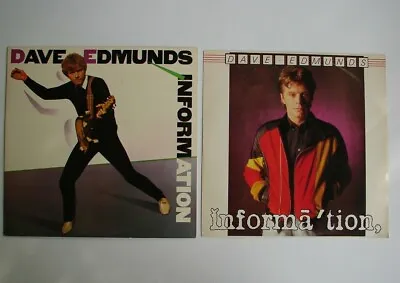 Dave Edmunds 1983 Information Vinyl Lp & Rare U.k 12  Single Jeff Lynne Elo  • $23